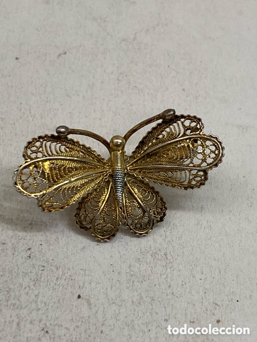 Joyeria: Broche de plata dorado B223