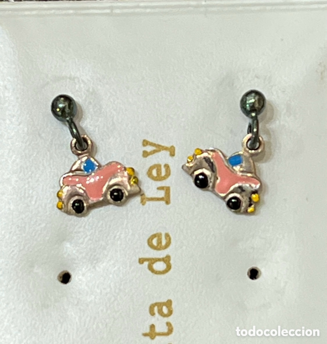 Joyeria: Pendientes de fantas&iacute;a. Plata y esmalte.