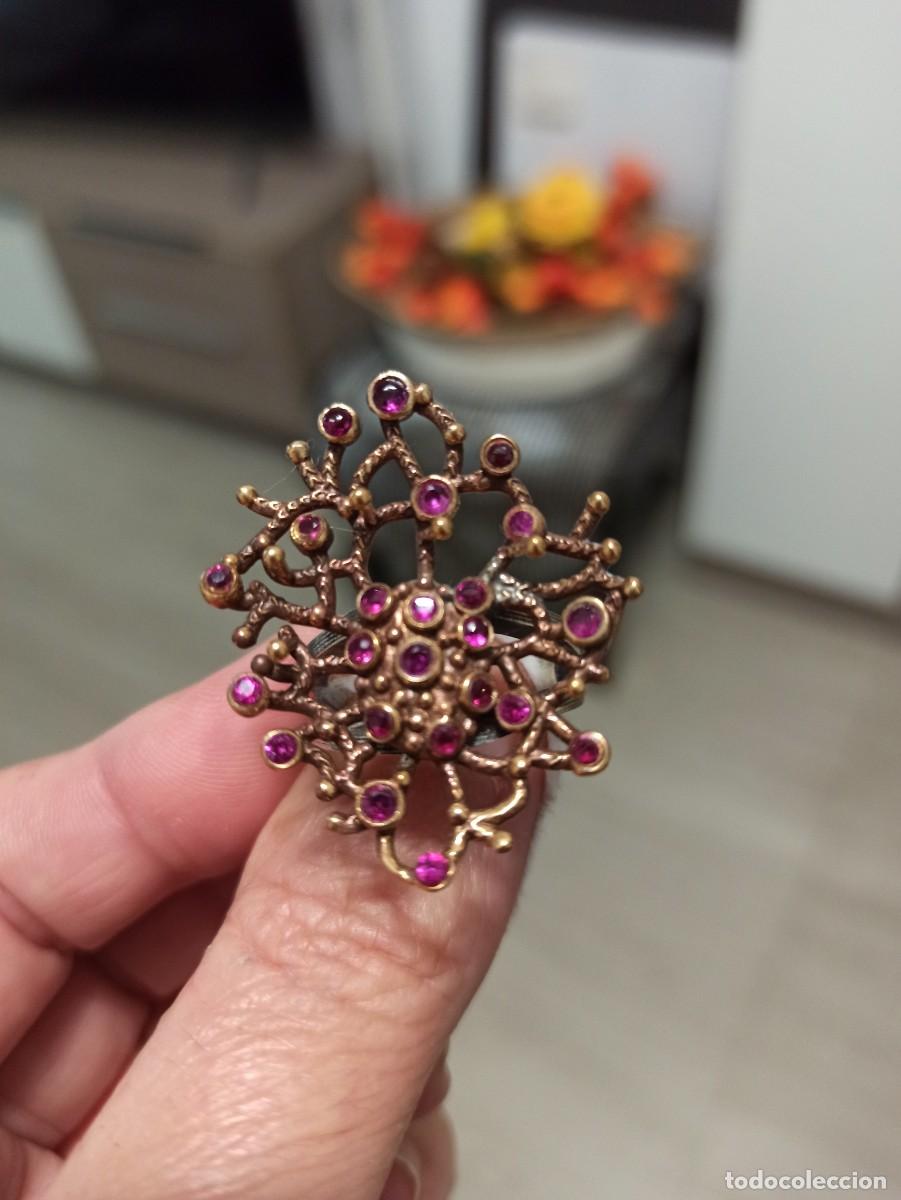 Joyeria: Anillo rubies plata y bronce - Foto 2