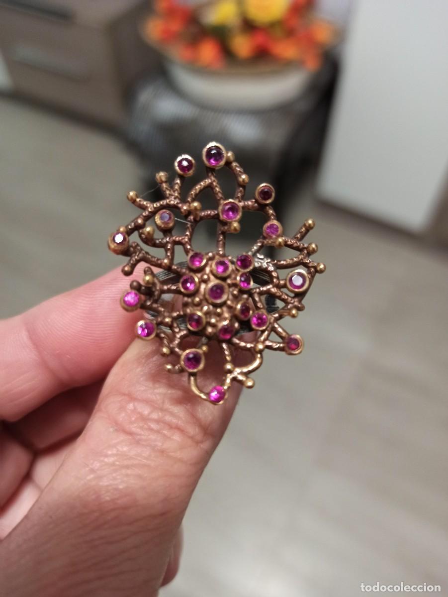 Joyeria: Anillo rubies plata y bronce - Foto 3