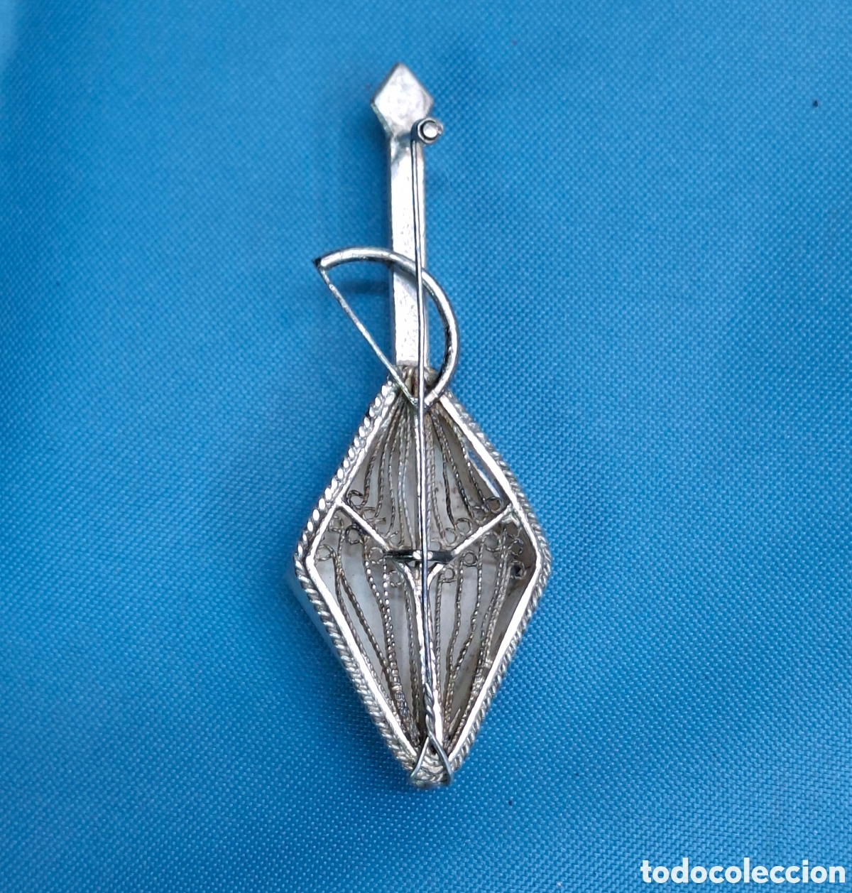 Joyeria: Broche antiguo de plata en filigrana - Foto 2
