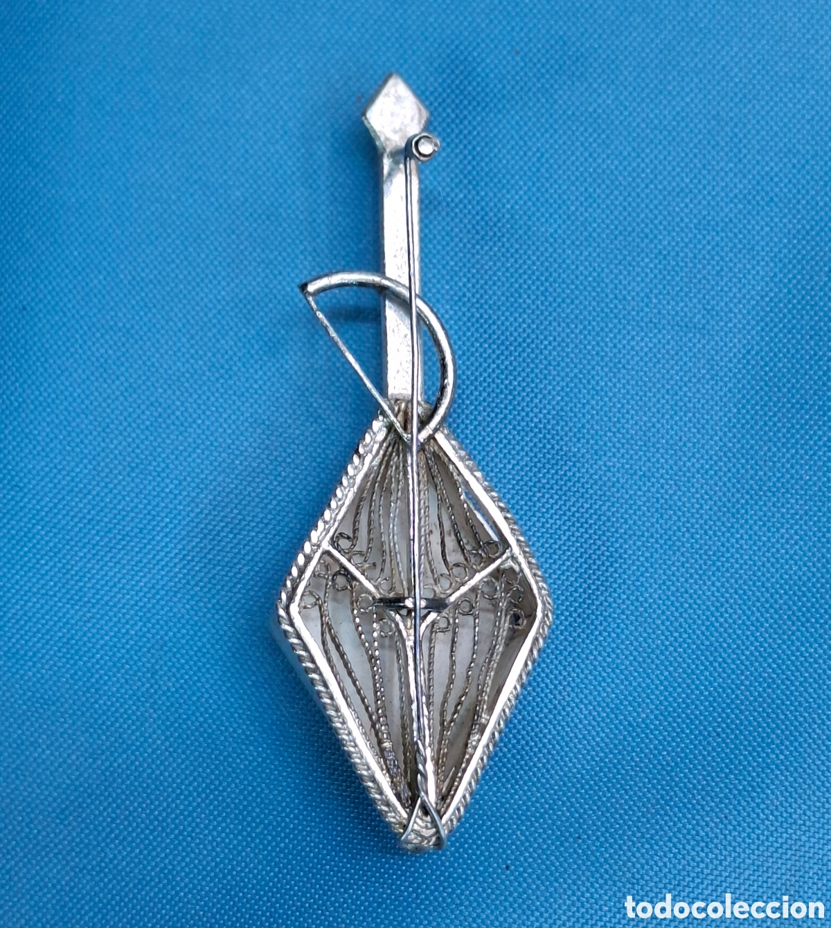 Joyeria: Broche antiguo de plata en filigrana - Foto 3