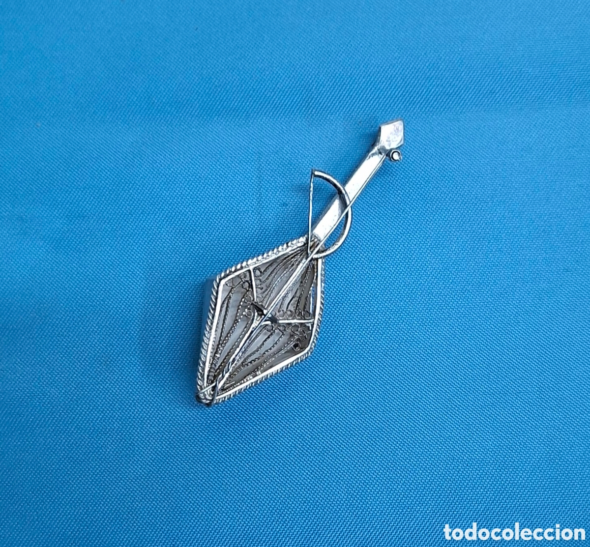 Joyeria: Broche antiguo de plata en filigrana - Foto 5