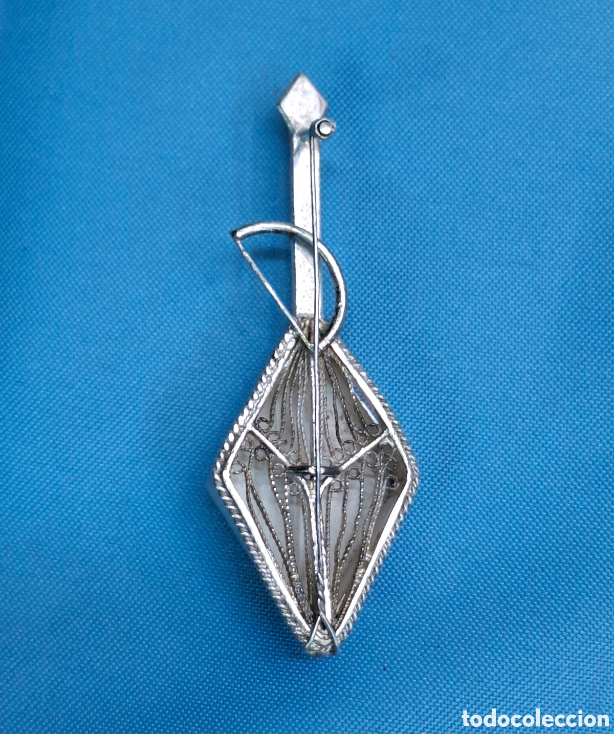 Joyeria: Broche antiguo de plata en filigrana - Foto 6