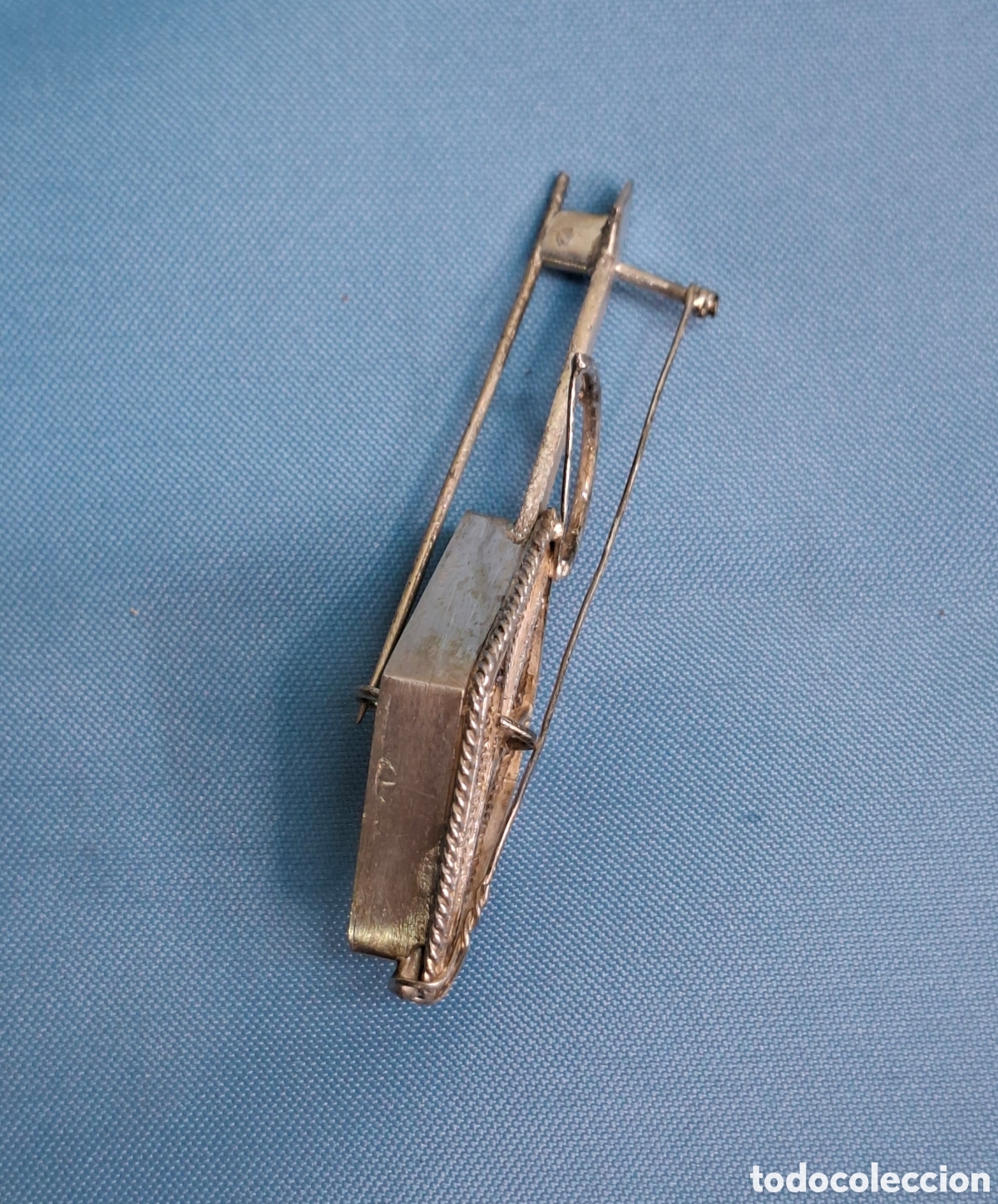 Joyeria: Broche antiguo de plata en filigrana - Foto 8