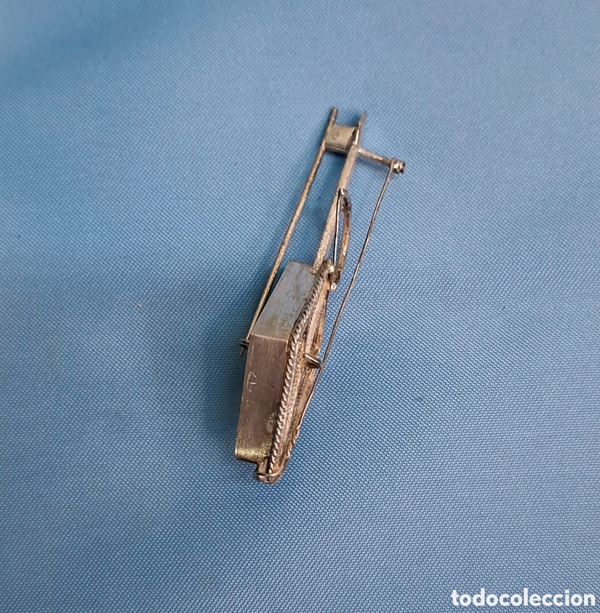 Joyeria: Broche antiguo de plata en filigrana - Foto 9