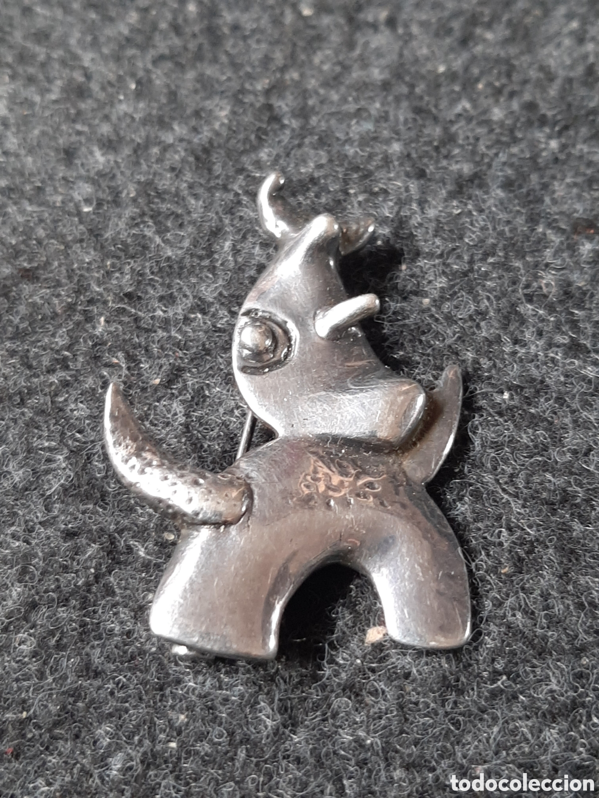 Joyeria: Broche plata miro pajaro lunar