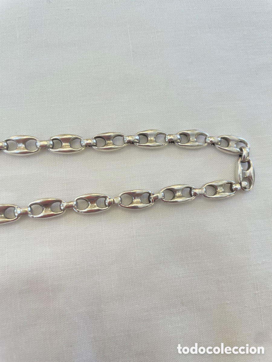 Joyeria: Cadena de plata siglo XX - Foto 3