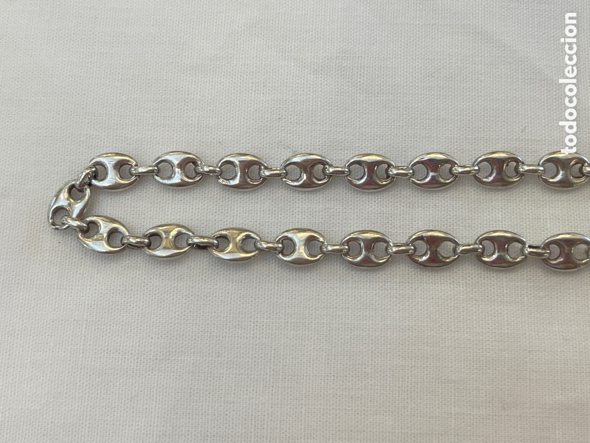 Joyeria: Cadena de plata siglo XX - Foto 3