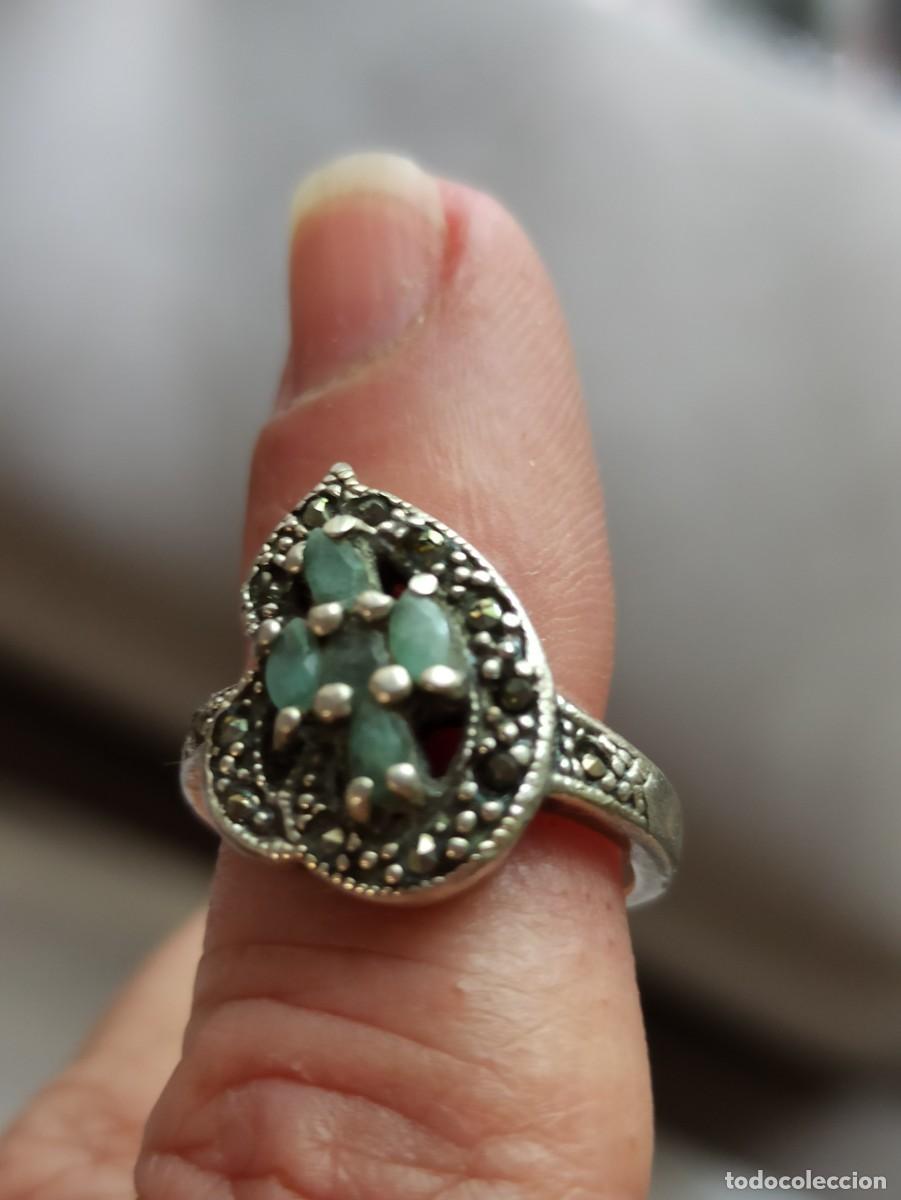 Joyeria: Anillo plata y esmeraldas