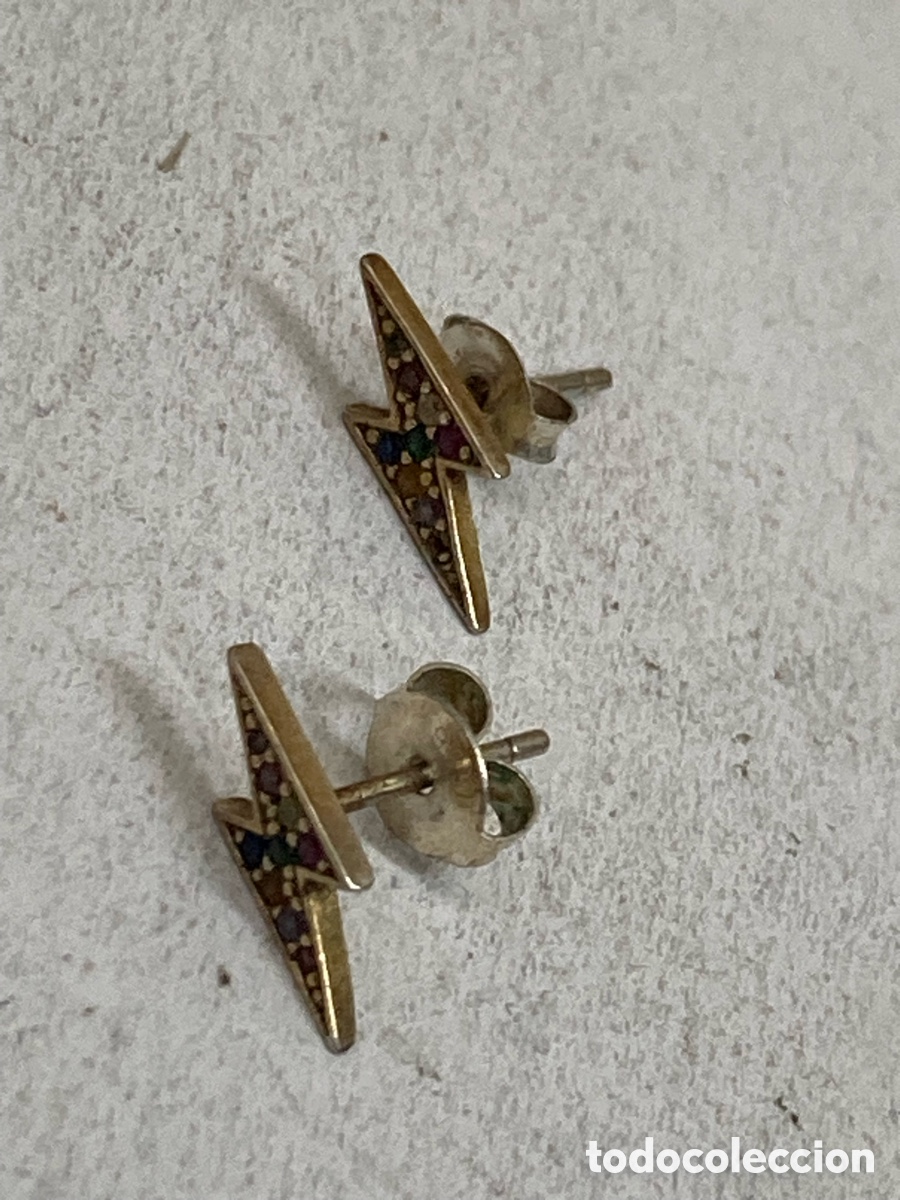 Joyeria: Pendientes de plata engastado P481
