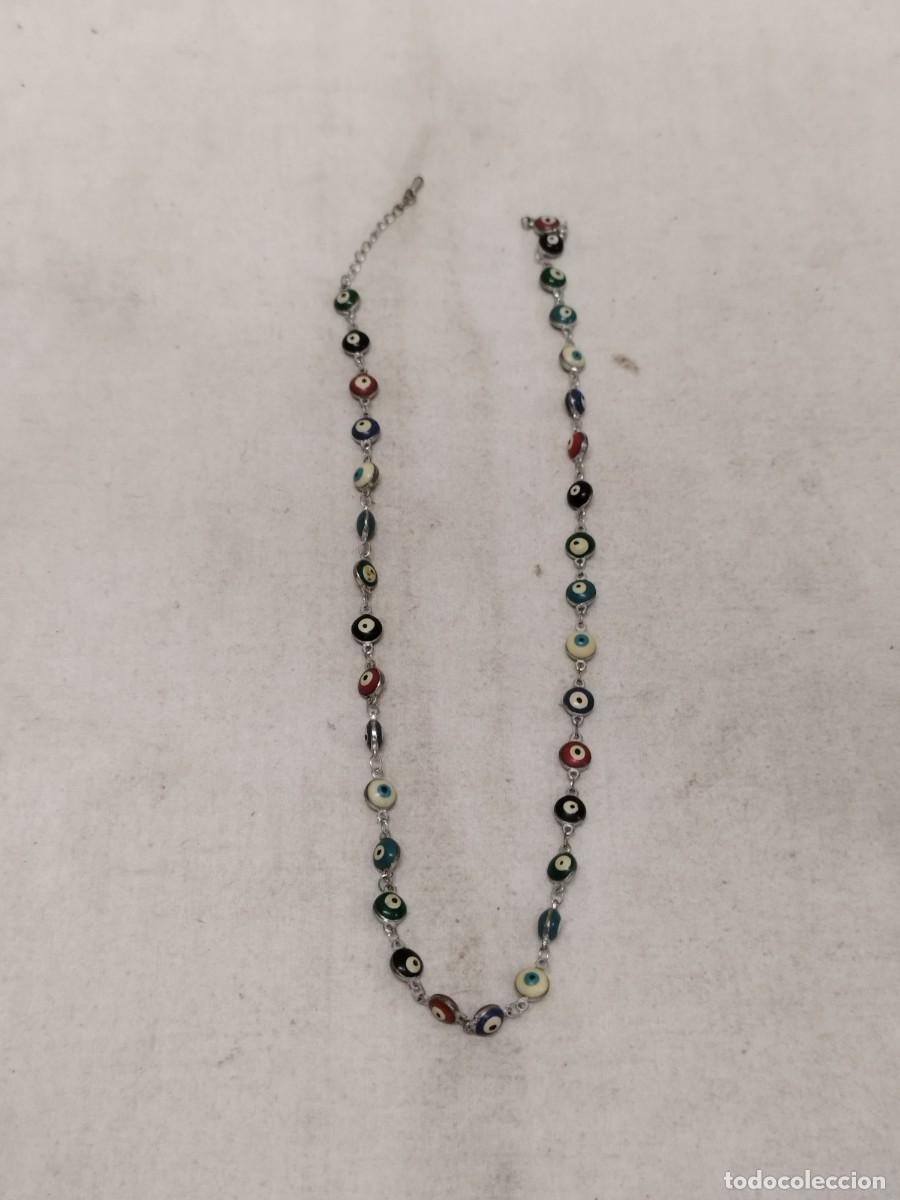 Joyeria: Antiguo collar de cuentas tipo ojos, con cierre a restaurar. - Foto 1