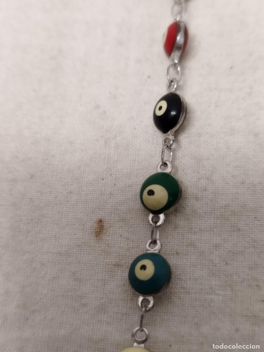 Joyeria: Antiguo collar de cuentas tipo ojos, con cierre a restaurar. - Foto 3