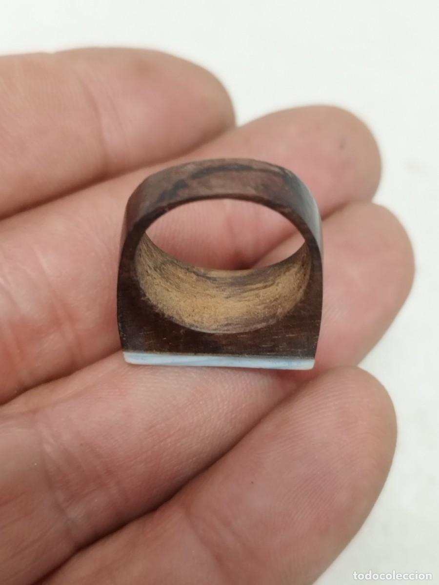Joyeria: Antiguo anillo tipo sello, de madera. - Foto 5