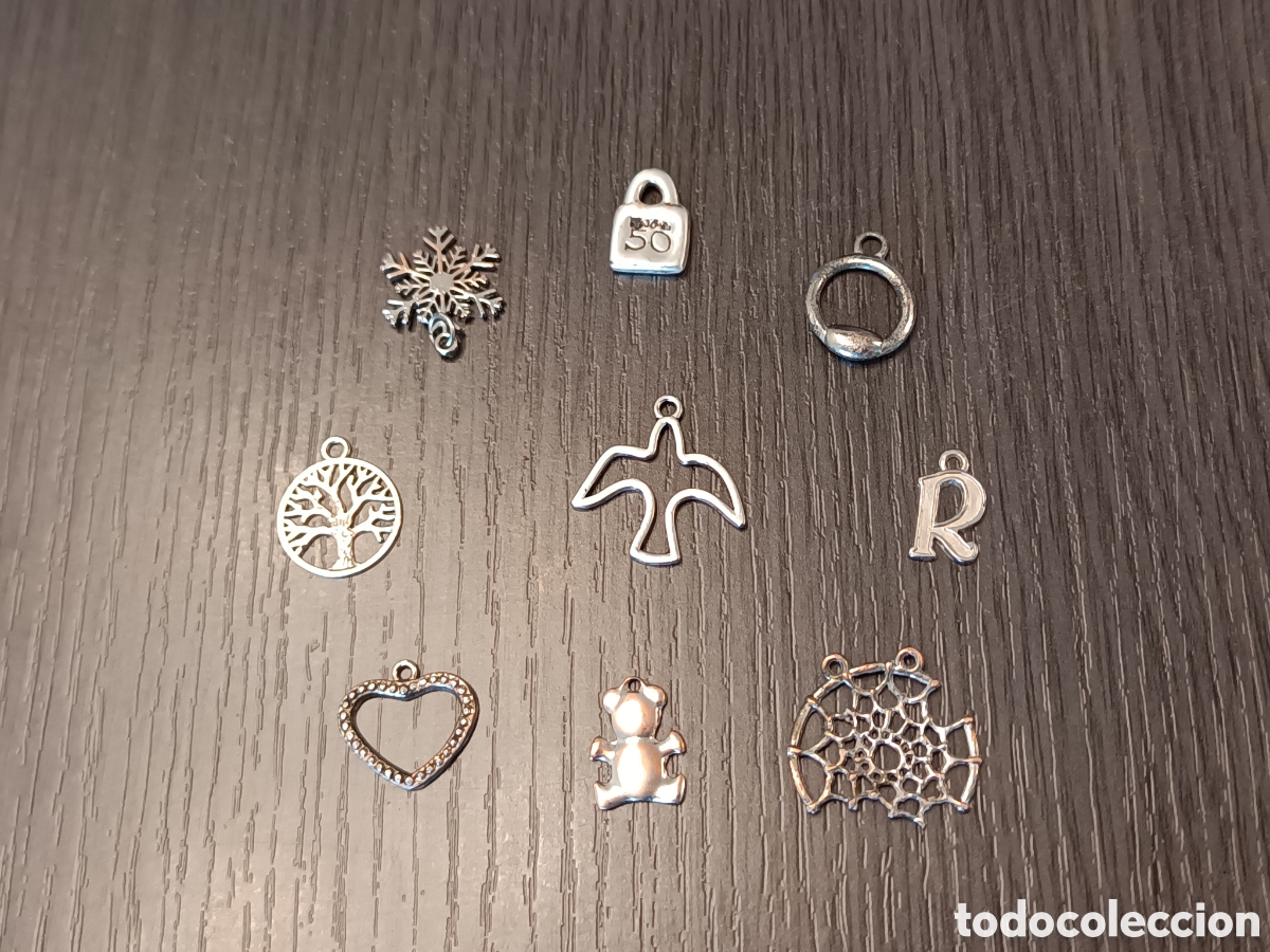 Joaillerie: Lote Antiguos Colgantes Plateados