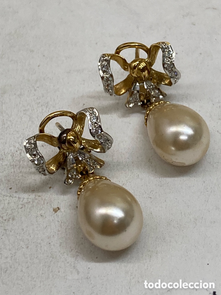 Joyeria: Pendientes de bisuter&iacute;a perlas pendientes P481