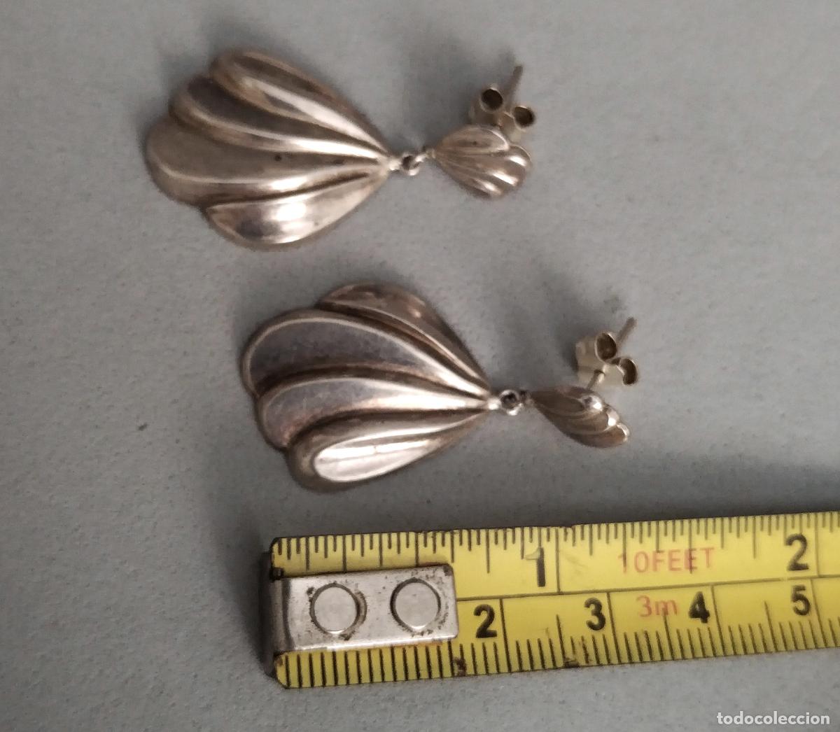 Joyeria: Pendientes de plata de ley, cierre de presi&oacute;n. - Foto 2