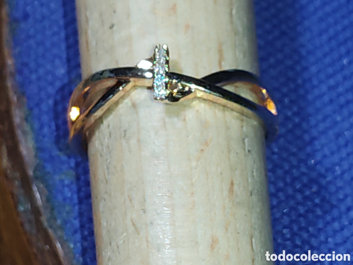 Joyeria: Anillo & Alianza de plata contrastada con ba&ntilde;o de oro.Vintage.