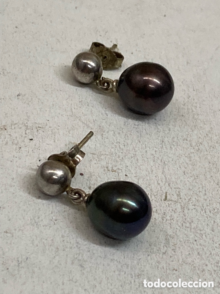 Joyeria: Pendientes de plata y perlas P482