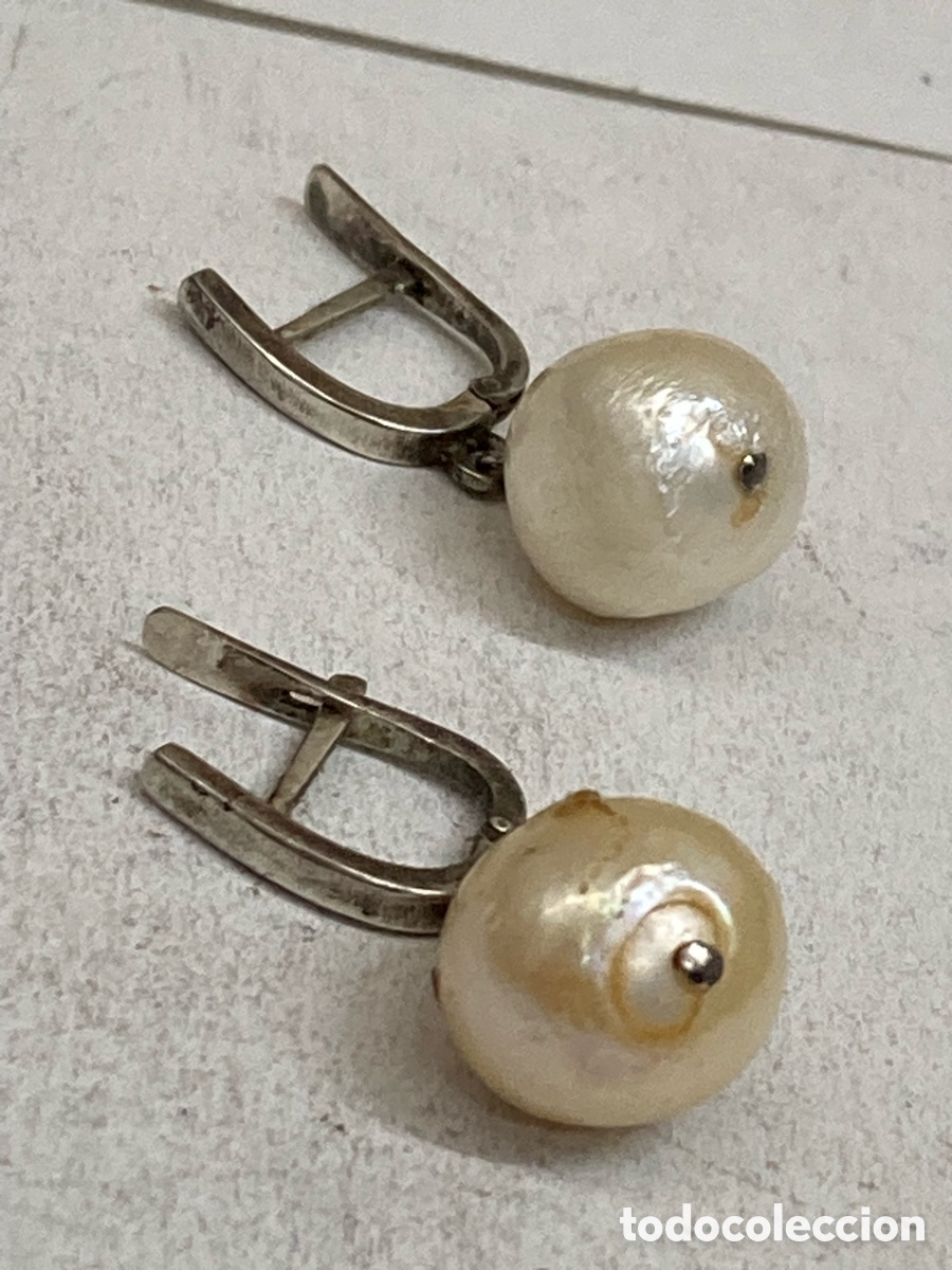 Joyeria: Pendientes de plata y perlas P482