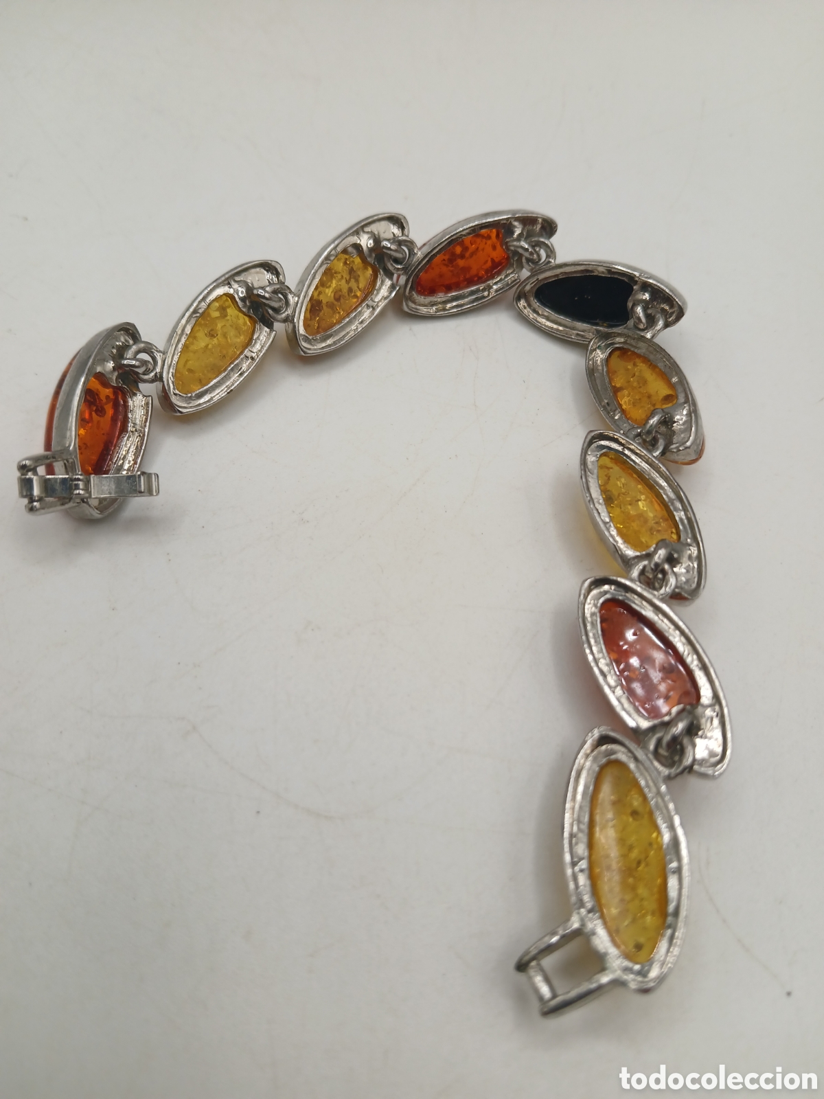 Joyeria: Pulsera metal plateado y &aacute;mbar - Foto 4