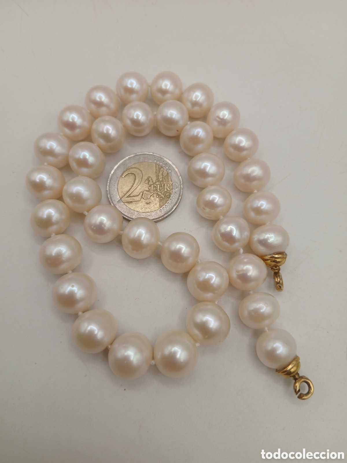 Joyeria: Collar perlas australianas barrocas cierre plata 925mls chapado oro