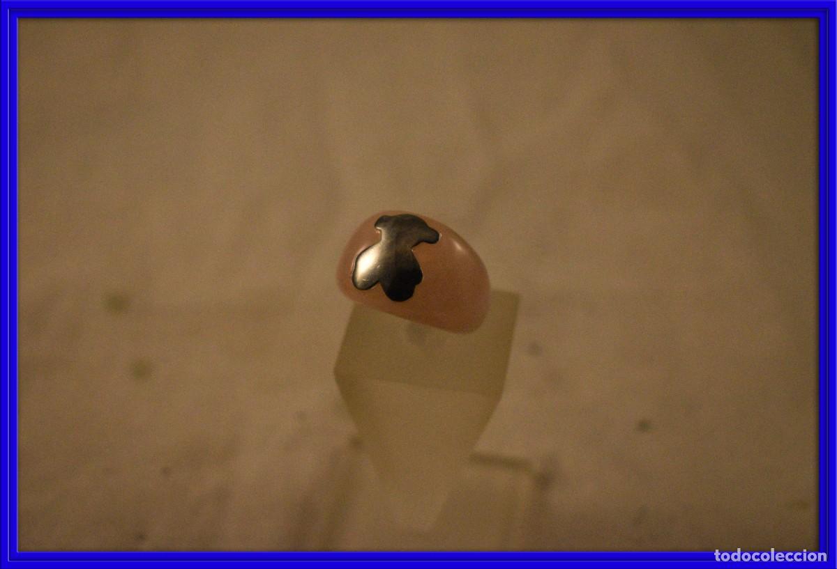 Joyeria: JOYA ANILLO TOUS DE PLATA 925 CON PIEDRA ROSA