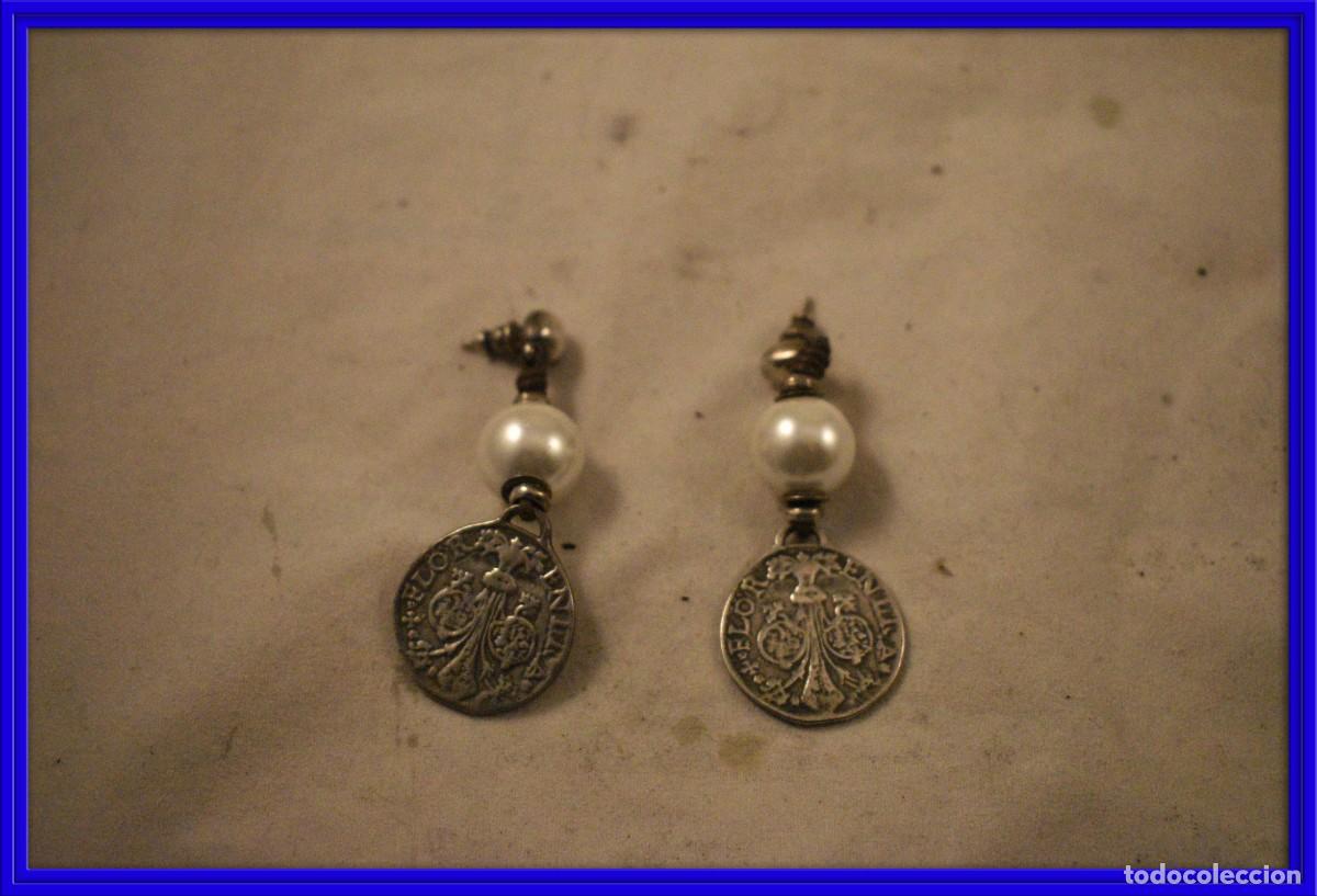 Joyeria: JOYA PENDIENTES LARGOS DE PLATA CON PERLA CENTRAL