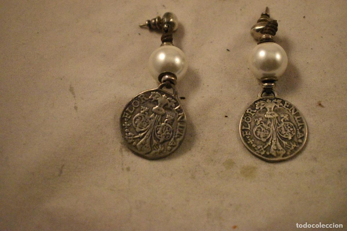 Joyeria: JOYA PENDIENTES LARGOS DE PLATA CON PERLA CENTRAL - Foto 3
