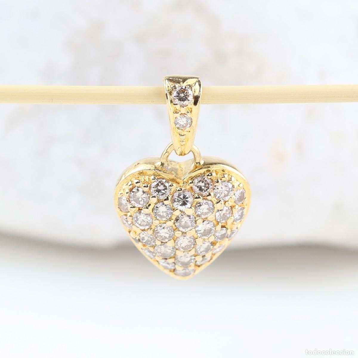 Joyeria: Colgante coraz&oacute;n oro 18K con diamantes 0,47 ct &ndash; Certificado IGE