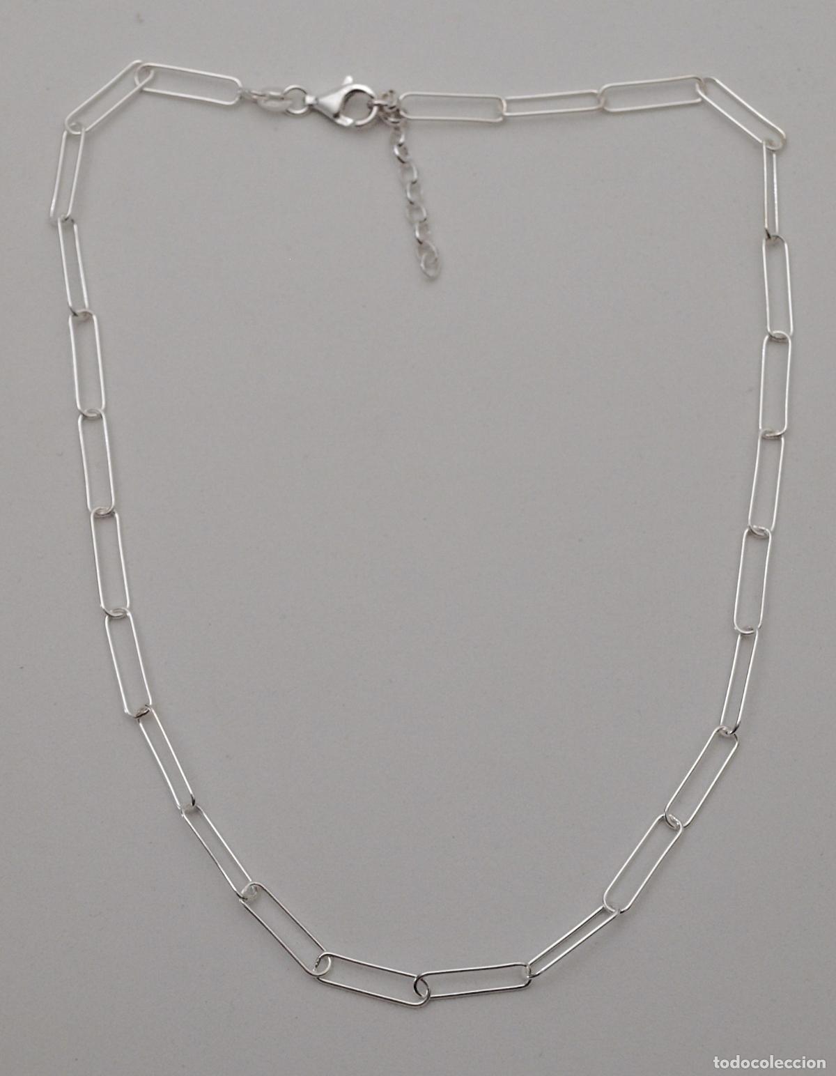 Joyeria: GARGANTILLA CADENA DE PLATA DE LEY CONTRASTADA. 38 + 4 CM LARGO APROX. 4,4 GRAMOS. VER FOTOS Y DESCR