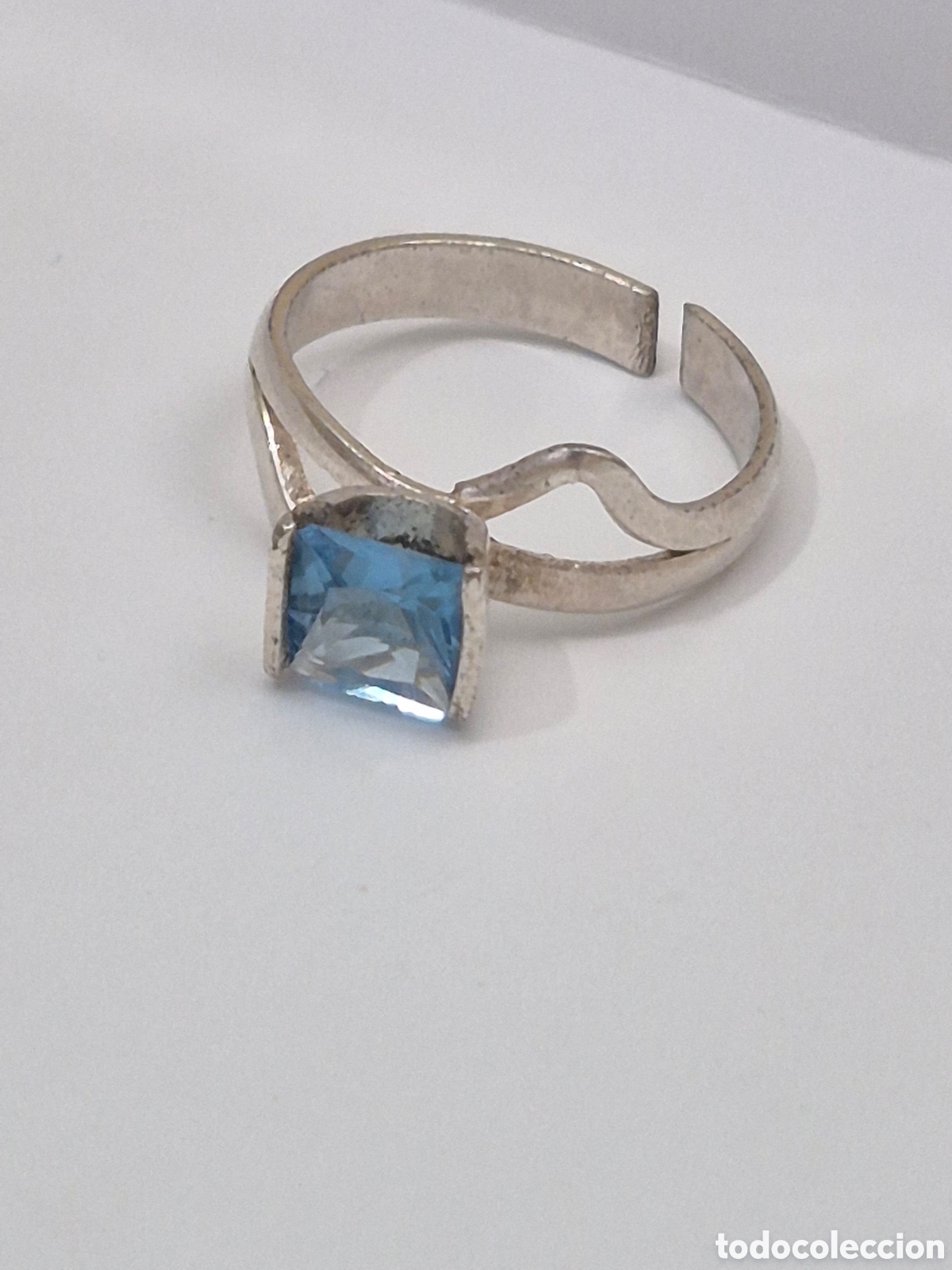 Joyeria: BONITO ANILLO DE PLATA DE LEY CON AGUAMARINA. REF S1 C VINTAGE BIS 110625