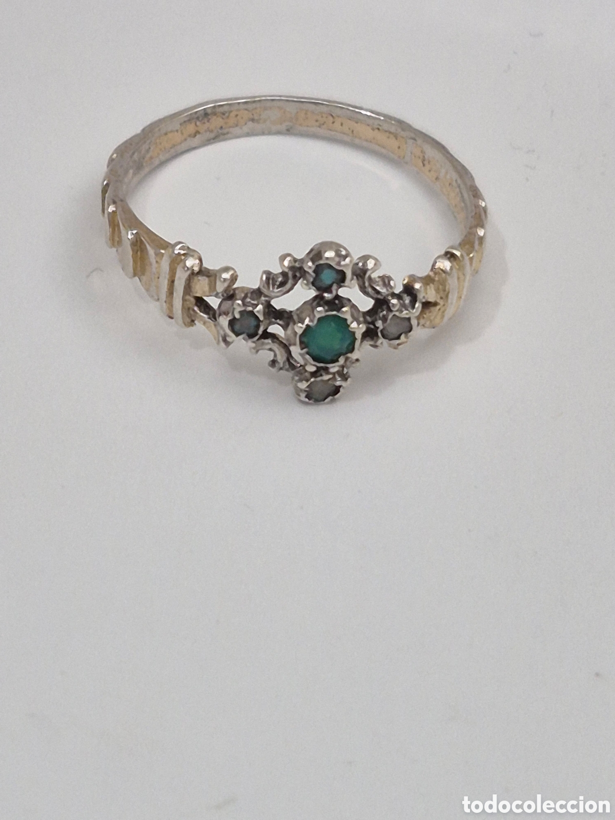 Joyeria: MAGN&Iacute;FICO ANILLO DE PLATA DE LEY CON ESMERALDA. REF S5 C VINTAGE BIS 110625