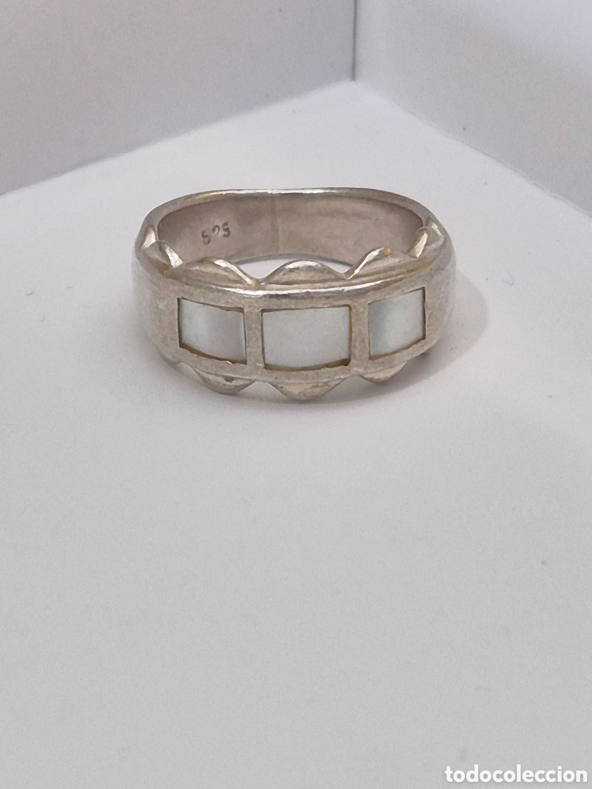 Joyeria: EXCLUSIVO ANILLO DE PLATA DE LEY CON NACAR. REF S6 C VINTAGE BIS 110625