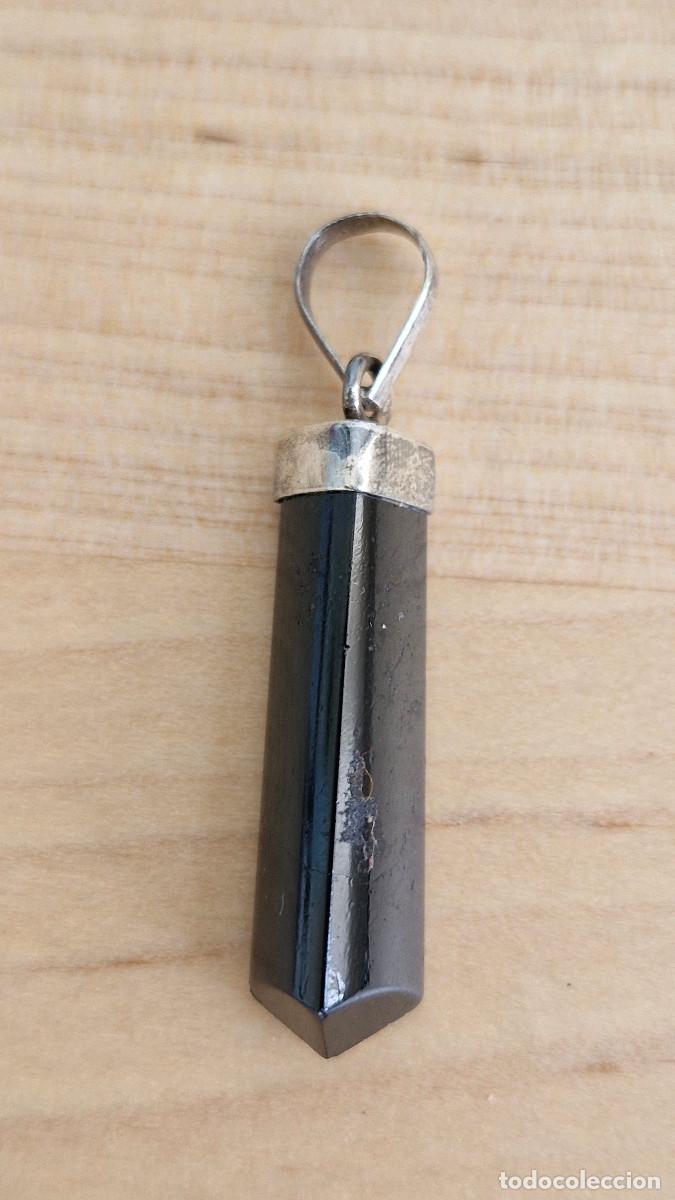 Joyeria: Colgante de Turmalina Negra engarzado en Plata 925 Calidad AAA+