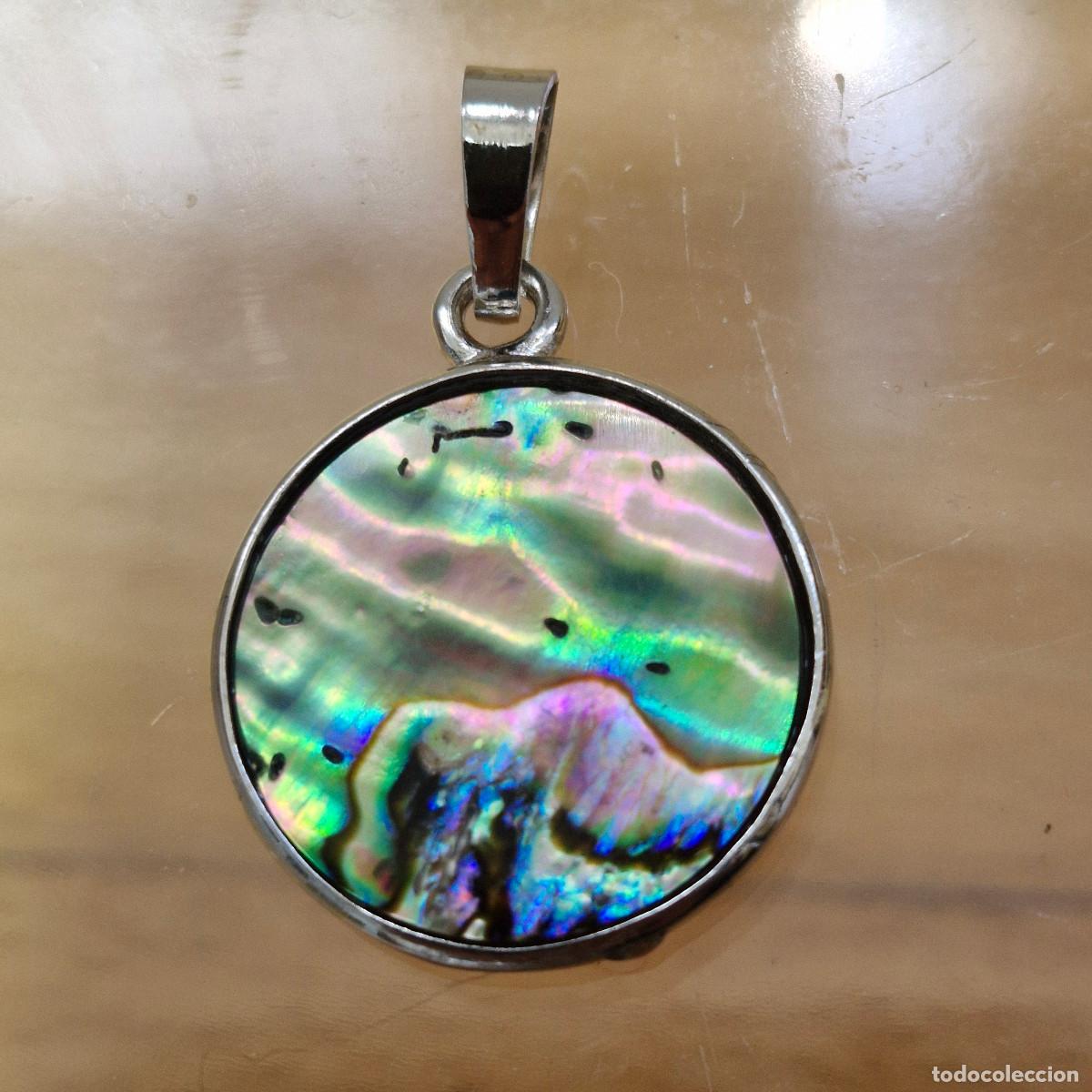 Joyeria: Colgante de Abalone Natural Irisdicente Calidad AAA+ Paua Haliotis