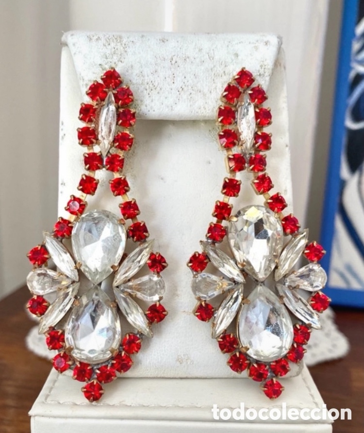 Joyeria: Pendientes vintage de cristales - Foto 5