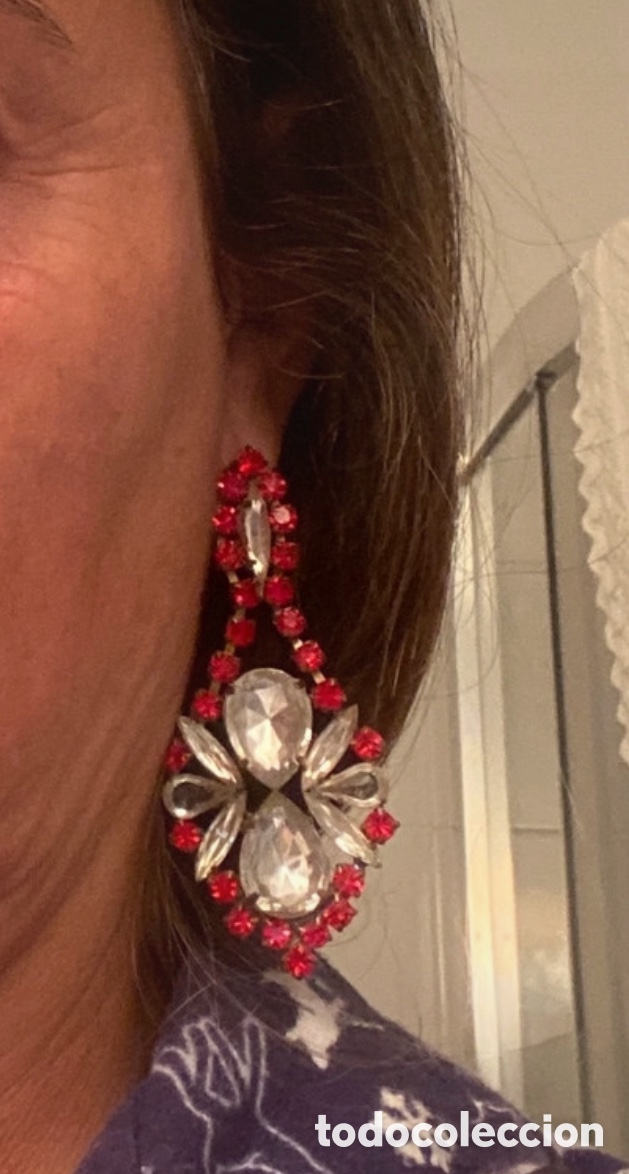 Joyeria: Pendientes vintage de cristales - Foto 6