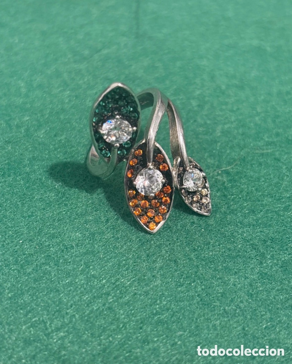 Joyeria: Anillo de plata 925 y circonitas
