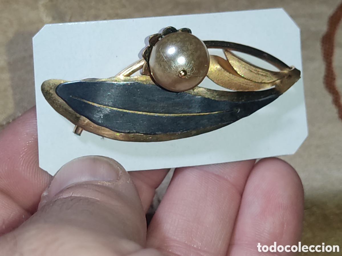 Joyeria: Broche Art Deco & hoja con perla. - Foto 7