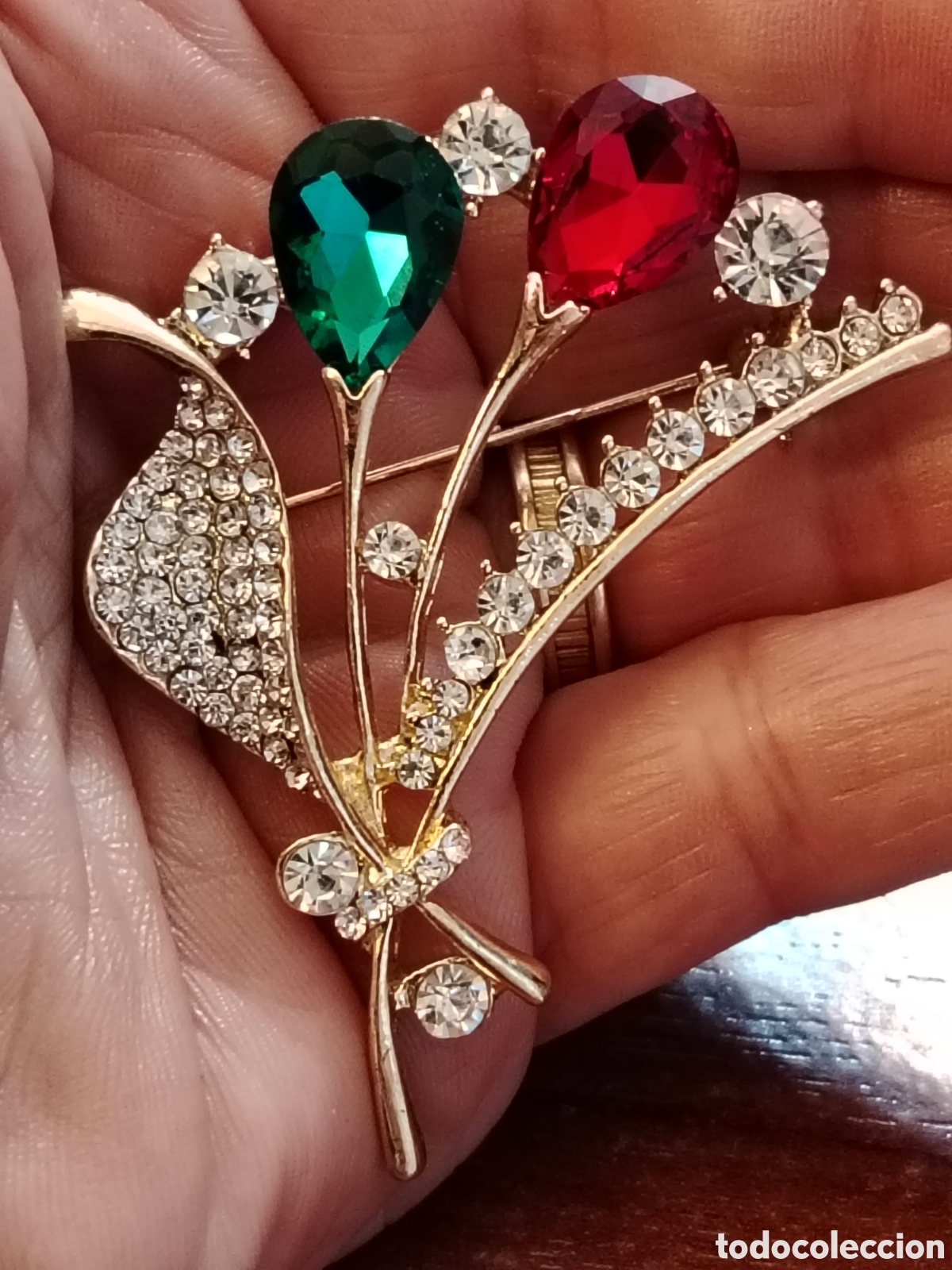 Joyeria: Broche antiguo de pedreria - Foto 3