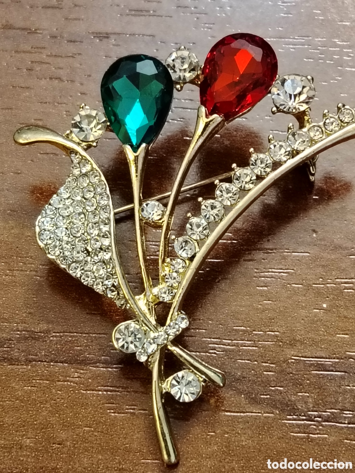 Joyeria: Broche antiguo de pedreria - Foto 1