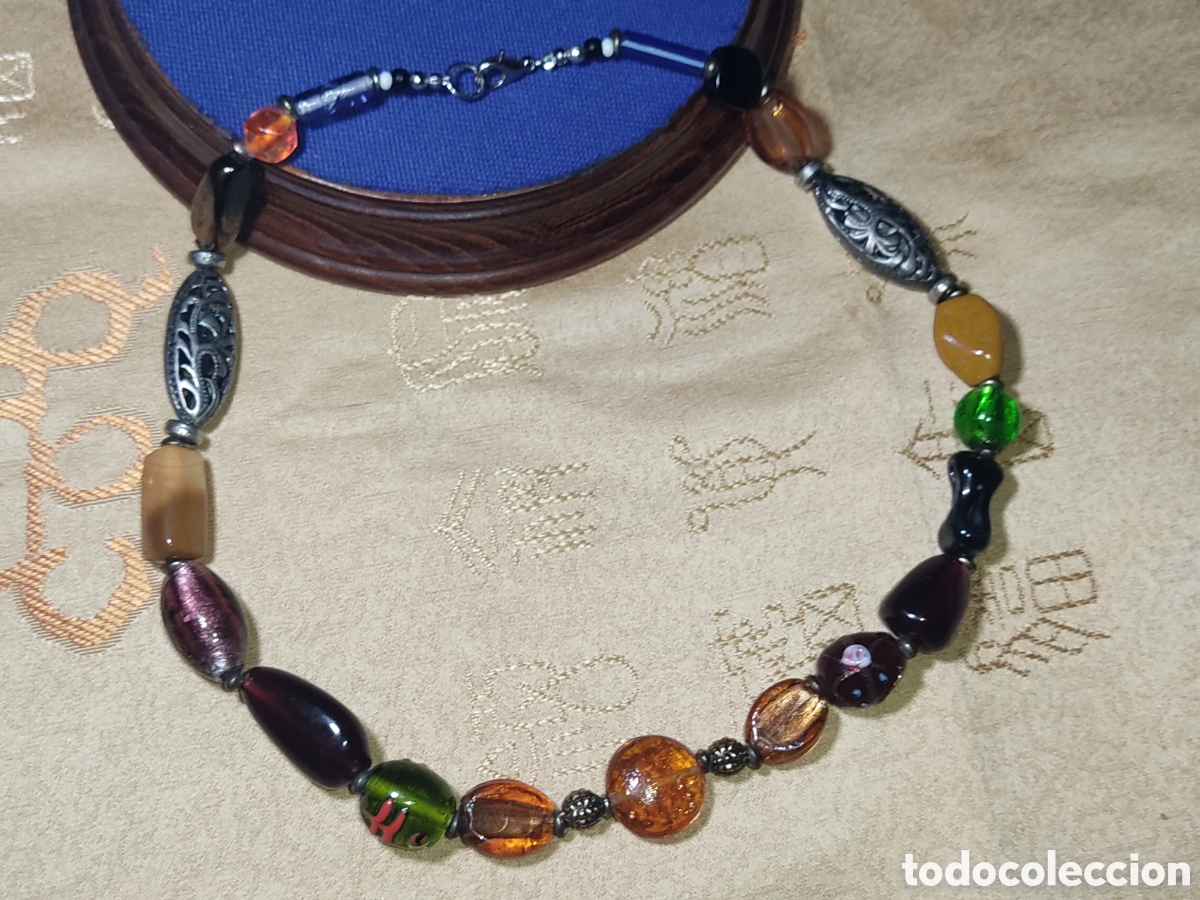 Joyeria: Collar de piezas de cristal de Murano variado.Vintage. - Foto 2