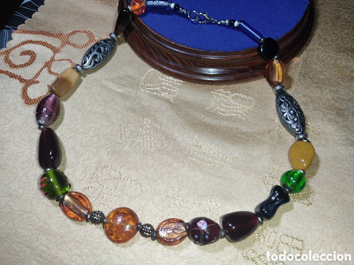 Joyeria: Collar de piezas de cristal de Murano variado.Vintage. - Foto 3