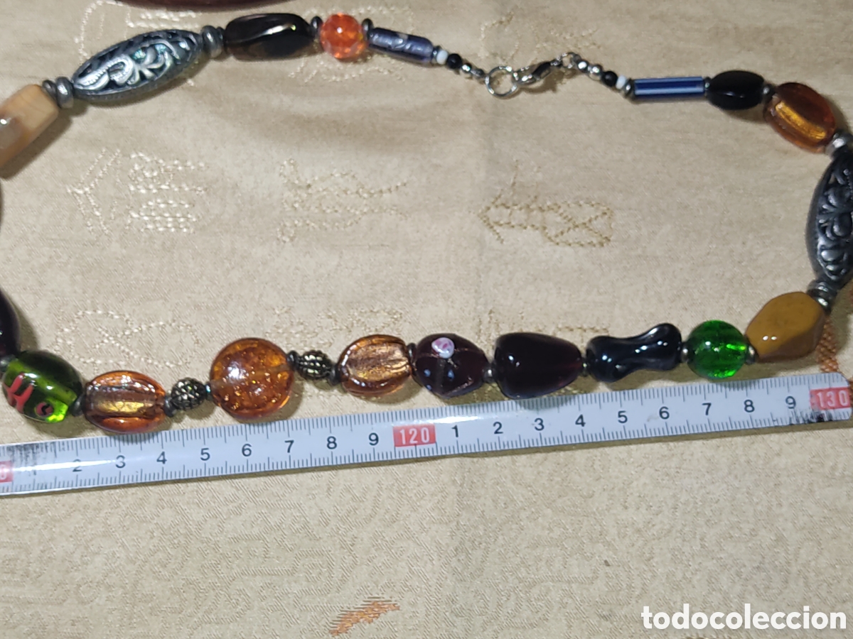 Joyeria: Collar de piezas de cristal de Murano variado.Vintage. - Foto 4