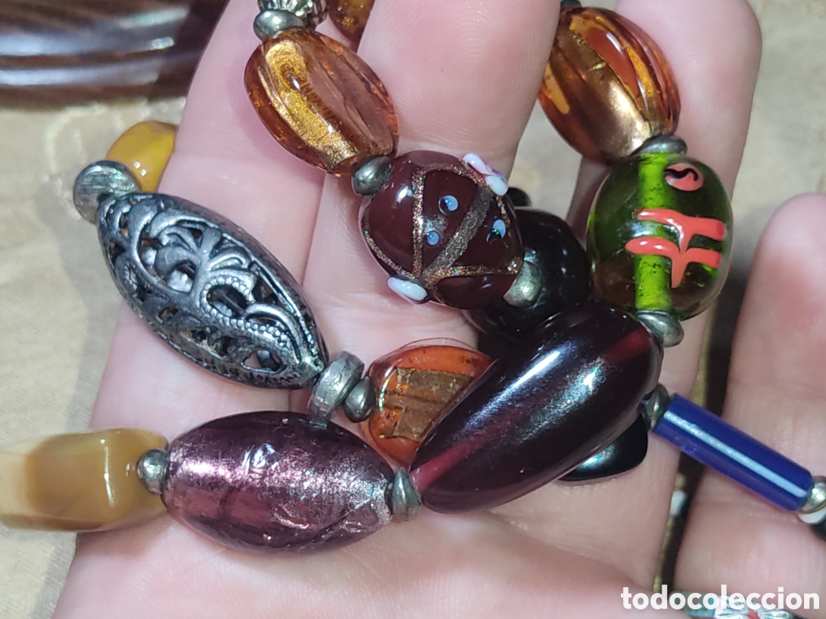 Joyeria: Collar de piezas de cristal de Murano variado.Vintage. - Foto 5