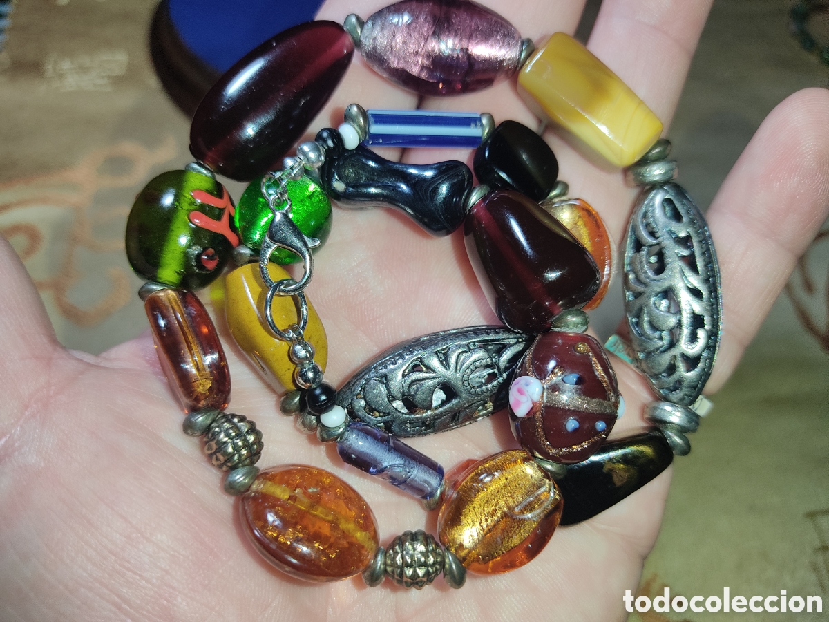 Joyeria: Collar de piezas de cristal de Murano variado.Vintage. - Foto 6