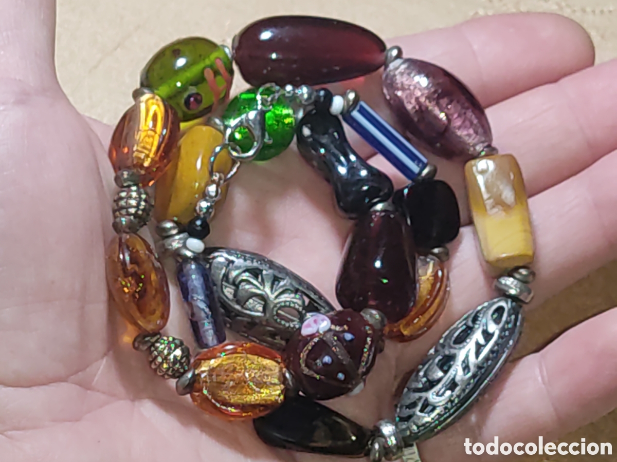 Joyeria: Collar de piezas de cristal de Murano variado.Vintage. - Foto 7