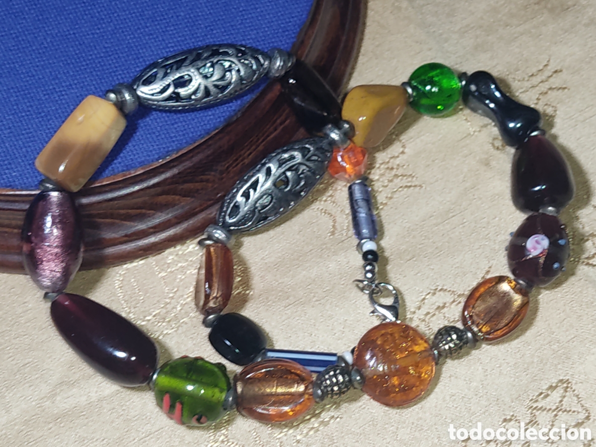 Joyeria: Collar de piezas de cristal de Murano variado.Vintage. - Foto 9