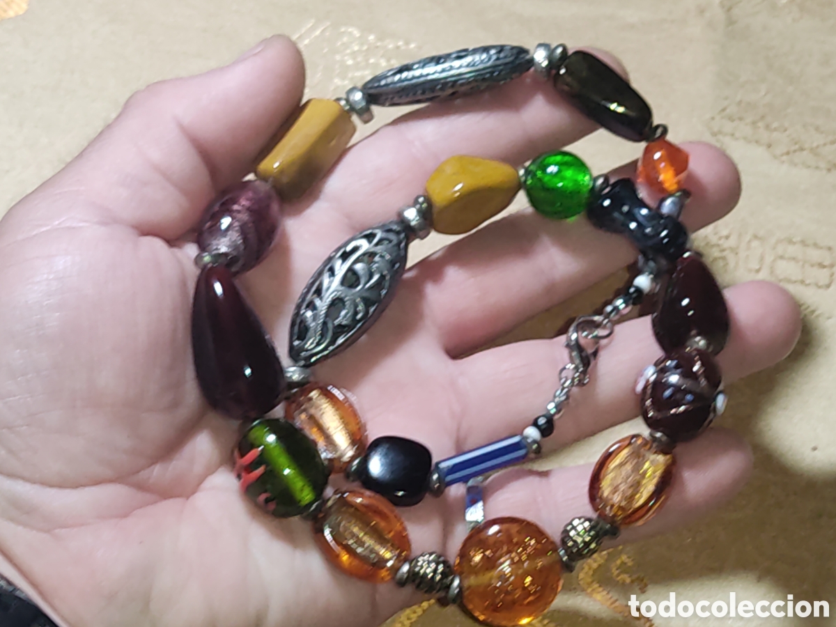Joyeria: Collar de piezas de cristal de Murano variado.Vintage. - Foto 10